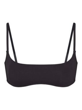 SKIMS Swim Micro Scoop Bikini Top in Onyx Size XLarge
